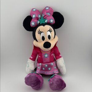Disney Minnie Mouse Stuffed Animal Pink and Purple